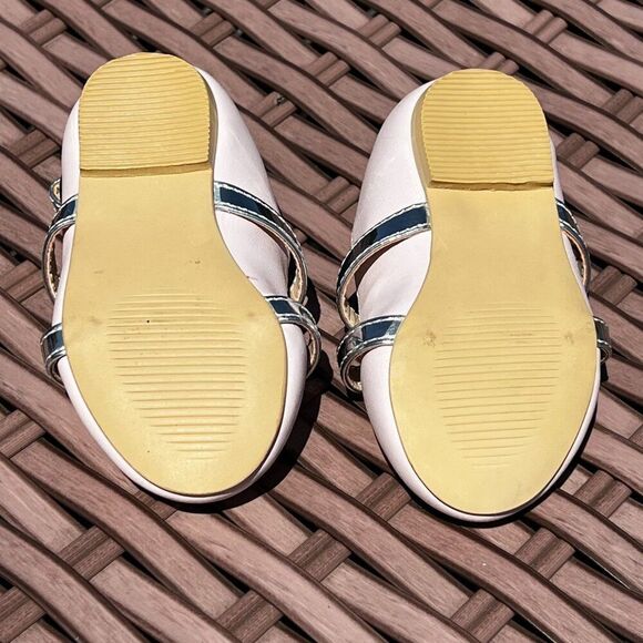 Janie & Jack Baby Silver and Pink Mary Jane Flats Dress Shoes Size 3, 18M - Picture 6 of 6